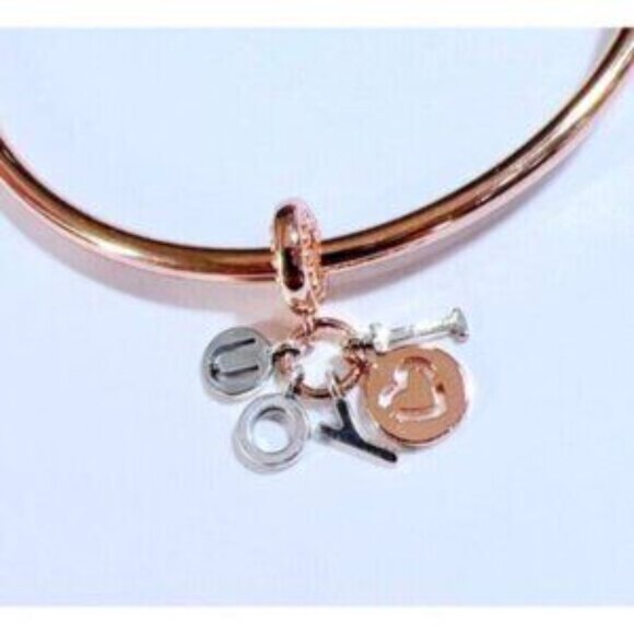 I Love You Letters Charm For Bracelet, Sterling Silver Charm - Picture 5 of 5